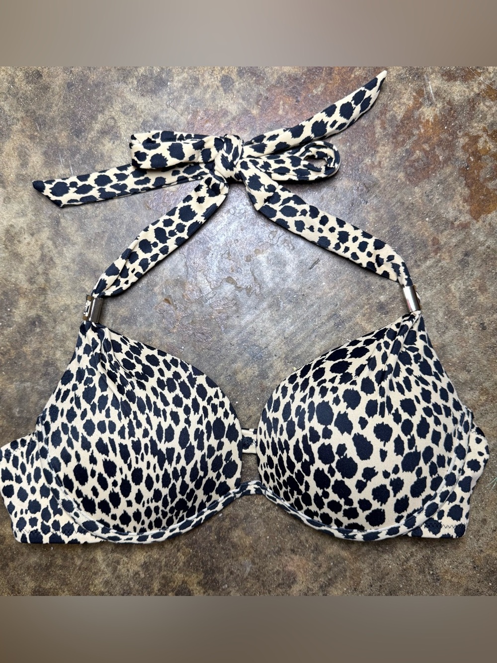 Victoria's Secret leopard print bikini top 34A